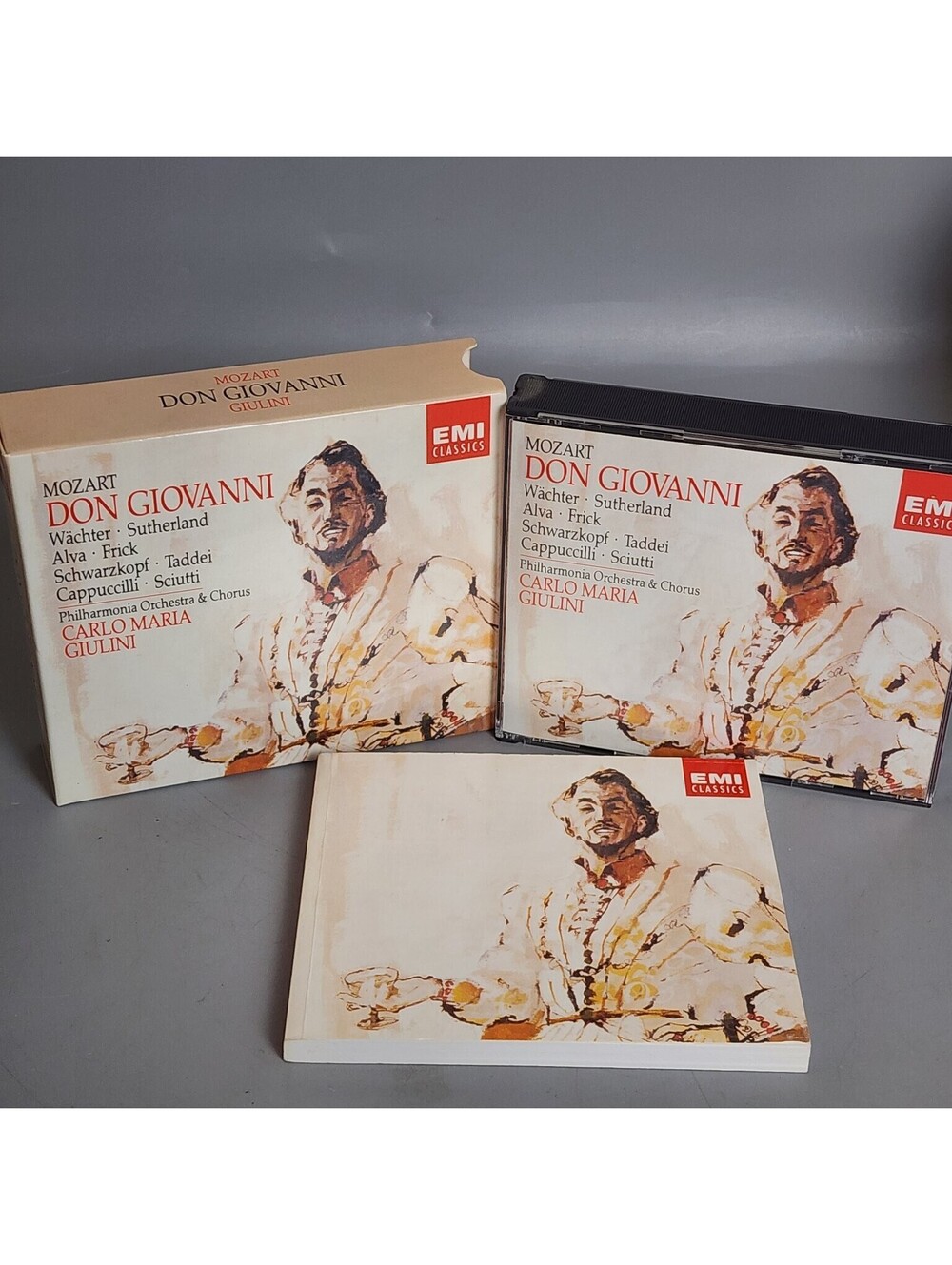 Mozart Don Giovanni Carlo Maria Giulini 3 CD Set EMI Classics Opera Box Set